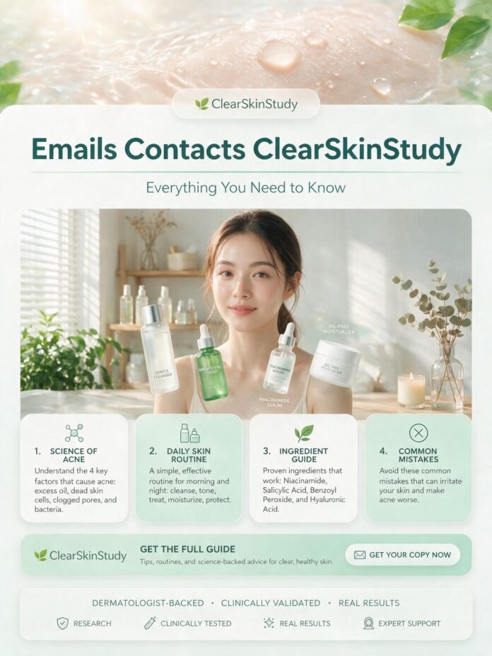 Emails Contacts ClearSkinStudy